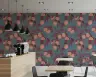 Artistic Peach and Maroon Leaf Botanical Wallpaper 6