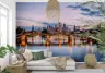 Vibrant City Skyline River Reflection Wall Mural 6