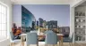 Dusk Lit Curved Glass Skyscrapers Wall Mural 6