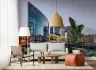 Dusk Lit Curved Glass Skyscrapers Wall Mural 7