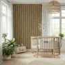 Retro Botanical Leaf Stripe Wallpaper 8