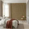 Retro Botanical Leaf Stripe Wallpaper 6
