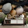 Coastal Seashells and Fishing Net Wall Mural 6