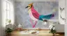 Vibrant Abstract Jay Bird Kids Room Wall Mural 5