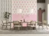 Playful Pink Floral Diamond Pattern Wallpaper 7
