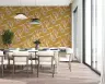 Mustard Scandinavian Floral Pattern Wallpaper 6
