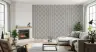 Grey Wavy Stripe Textured Wallpaper 8