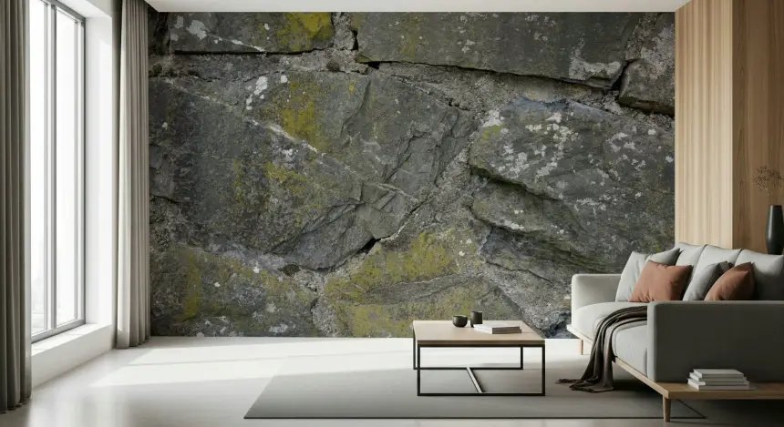 Cracked Stone Texture Wall Mural -2566627