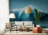 Powerful Deep Blue Ocean Barrel Wave Wallpaper Mural 8