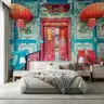 Vivid Chinese Gateway & Lanterns Wall Mural 6