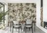 Monochromatic Floral Vines Wall Mural 7