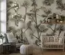 Monochromatic Floral Vines Wall Mural 6