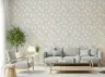 Minimalist Floral Pattern Beige Wallpaper 6