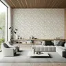 Minimalist Floral Pattern Beige Wallpaper 7