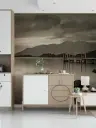 Serene Lake and Mountain Pier Wall Mural 6
