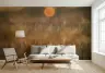 Abstract Golden Hour Meadow Landscape Wall Mural 6