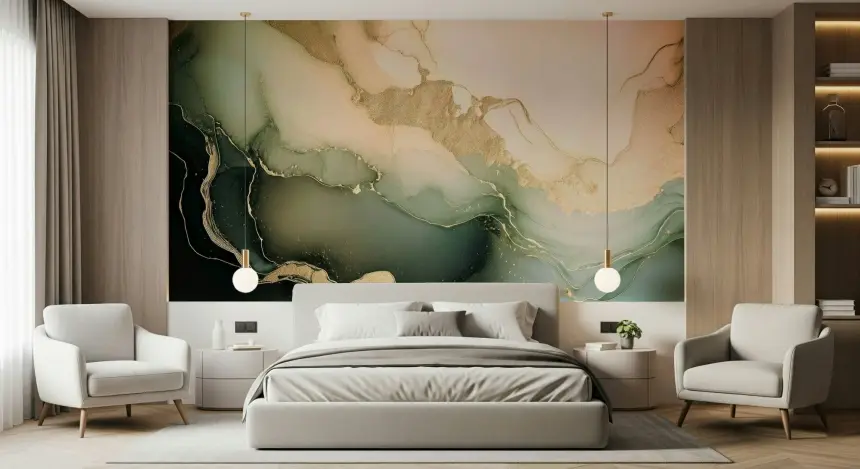Dreamy Mineral Layers Wall Mural