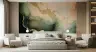 Fluid Gold and Sage Abstract Wall Mural 8