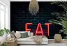 Vibrant Neon Eat Sign Wall Mural 7