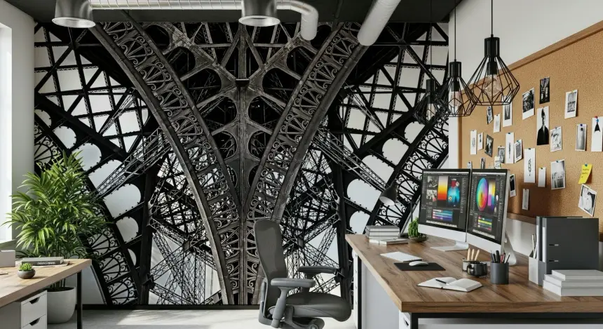 Eiffel's Ascent Wall Mural - 2274192