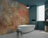 Luminous Peach Onyx Marble Effect Wallpaper 8