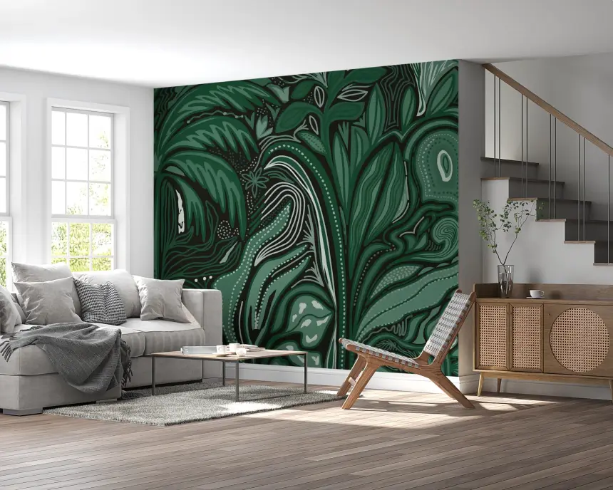 Emerald Canopy Jungle Noctiverdis Plants Wall Mural