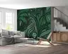 Deep Green Abstract Jungle Foliage Wall Mural 7