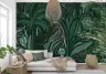 Deep Green Abstract Jungle Foliage Wall Mural 8