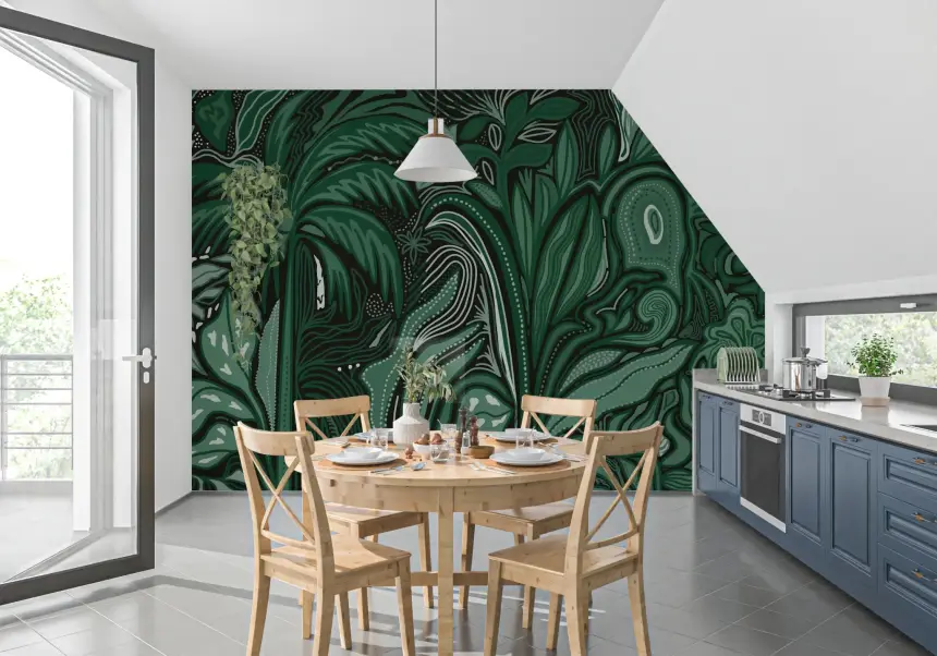 Emerald Canopy Jungle Noctiverdis Plants Wall Mural