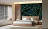 Emerald Geometric Gold Line Wallpaper 6