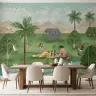 Elegant Mughal Palace Garden Scenic Wall Mural 7