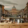 Grand St. Peter's Basilica Cityscape Mural 7