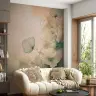 Textured Blush Pink Abstract Floral Wallpaper 8