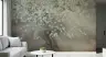 Elegant Blooming Tree Wall Mural with Misty Effect 8