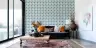 Indigo Floral Tile Pattern Wallpaper 6