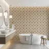 Heritage Terracotta Floral Tile Pattern Wallpaper 8
