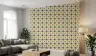 Regal Gold Blue Starburst Geometric Wallpaper 7