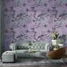 Lavender Hummingbird and Floral Vine Wallpaper 8