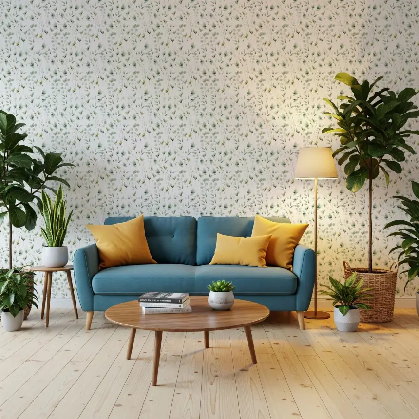Floral Eucalyptus Dreams Wallpaper