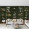 Mughal Inlay Floral and Avian Panel Wallpaper 6