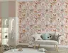 Charming Forest Friends Pink Floral Wallpaper 6