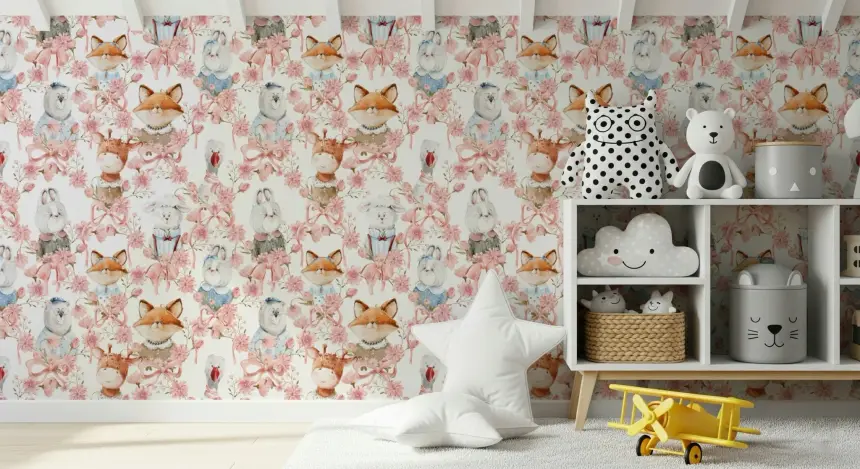 Floral Friends Wallpaper
