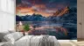 Fiery Sunset Over Icy Mountains Wall Mural 7