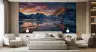 Fiery Sunset Over Icy Mountains Wall Mural 6