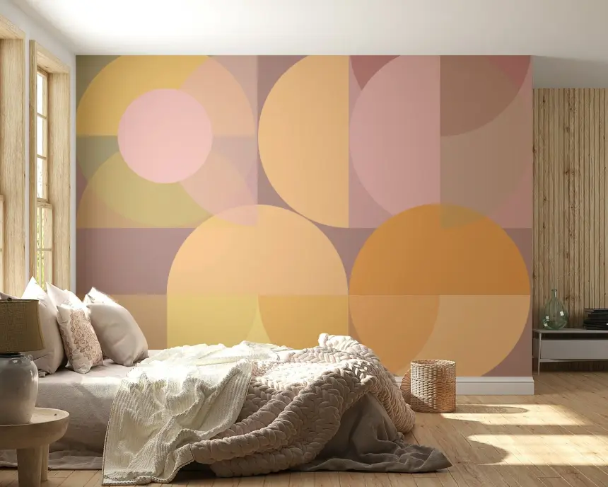 Geometric Pastel Harmony Wall Mural