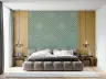 Sage Green Geometric Concentric Squares Wallpaper 7