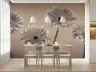 Elegant Muted Gerbera Daisy Floral Wall Mural 8