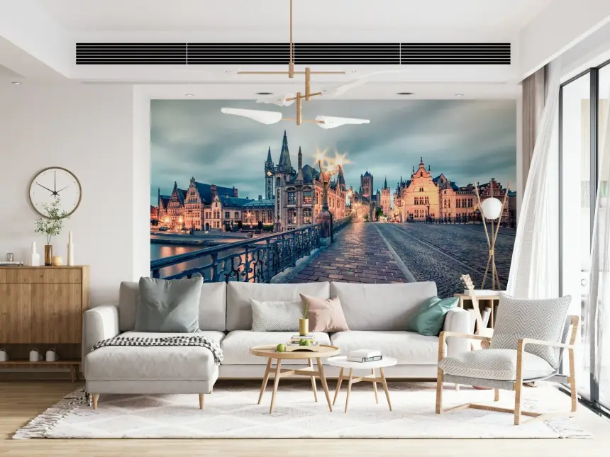 Ghent's Twilight Glow Wall Mural