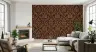 Opulent Gold Damask Motif Wallpaper 7