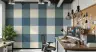 Dusty Blue Gingham Checkered Pattern Wallpaper 8